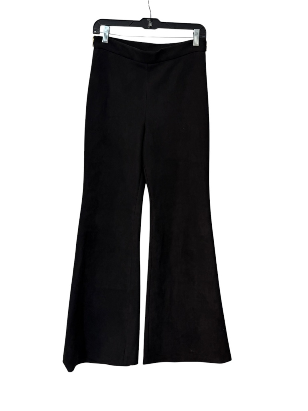 Cynthia Rowley Black Faux Suede Wide Flare Leg Pant Size 10